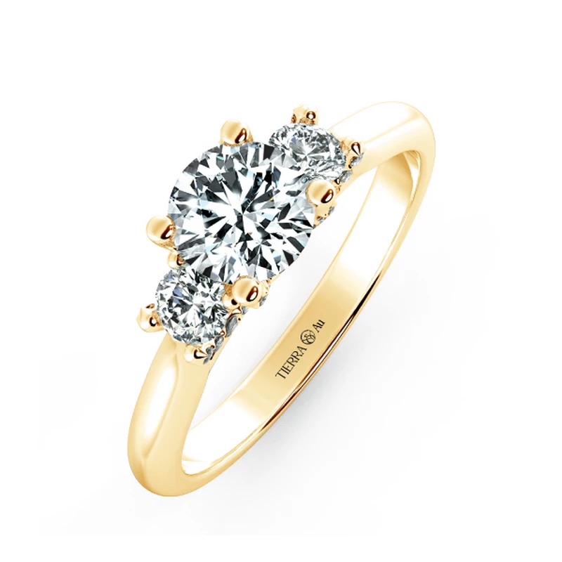 Nhẫn đính hôn Threestone có bridge accent NCH3203 3